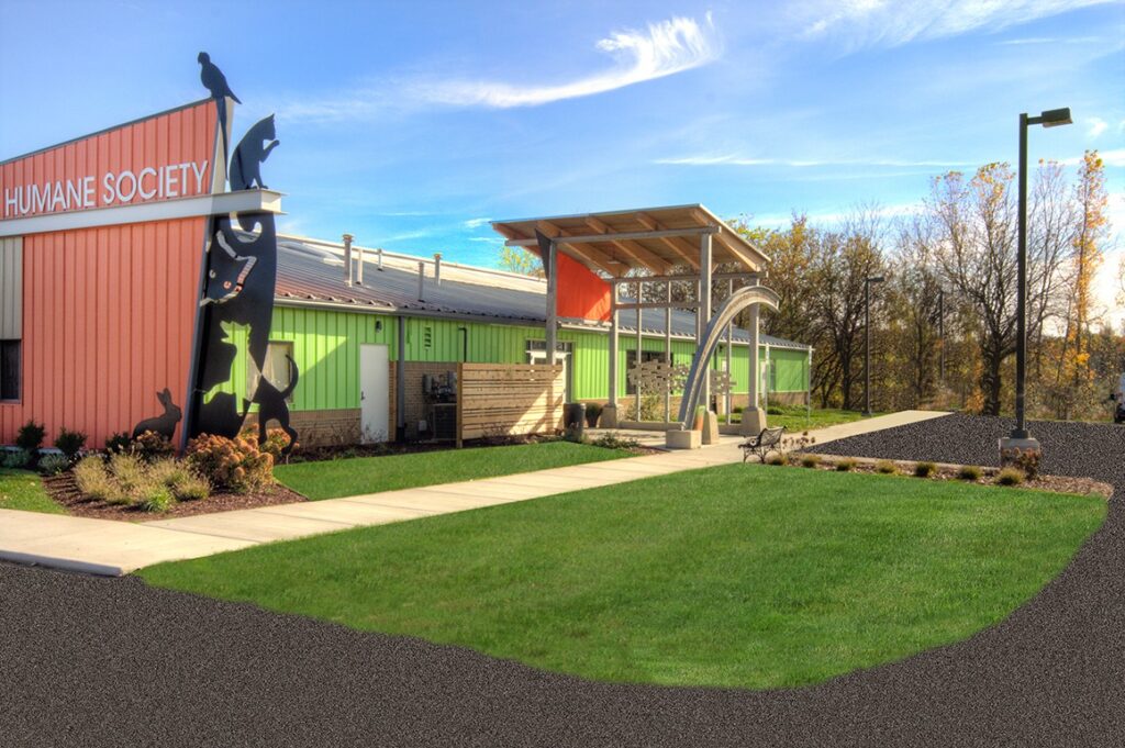 Exterior view of the Capital Area Humane Society