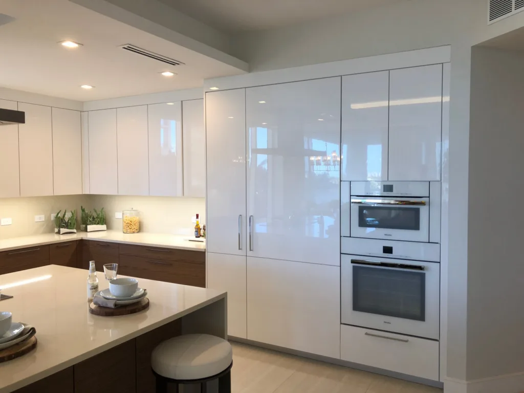Kitchen space in one of the demo units