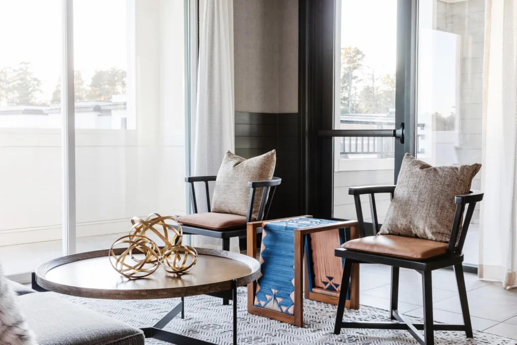 Seating area in the gathering space