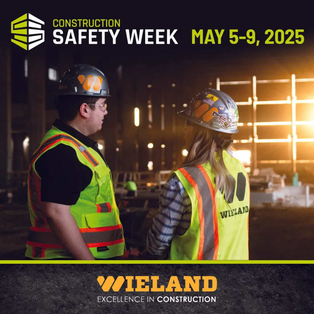 Construction safety week announcement graphic
