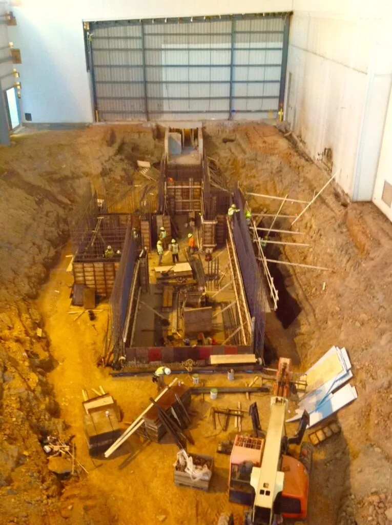 WIELAND team members at work on build site