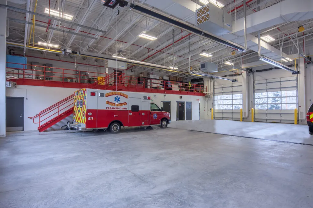 Meridian Twp. Fire Station #91 garage interior