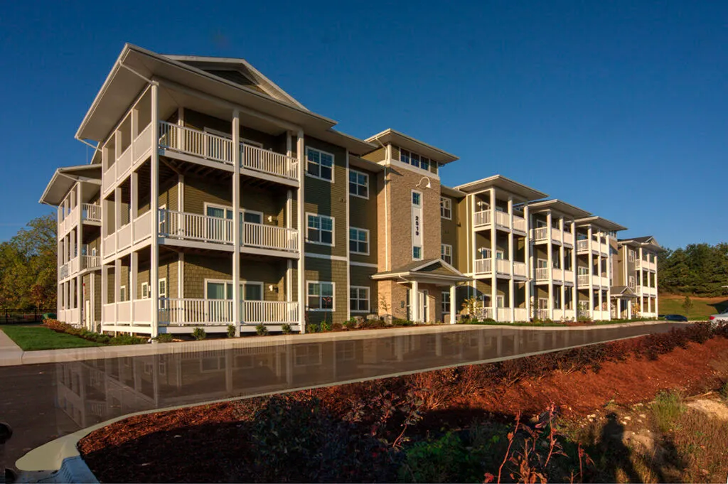 Apartment block exterior render