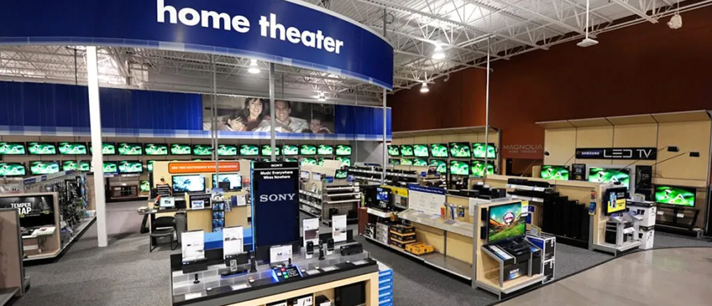 Best Buy interior home theater area
