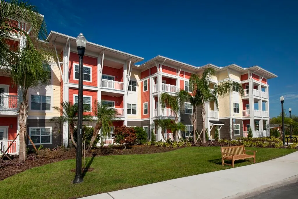 Apartment block exterior