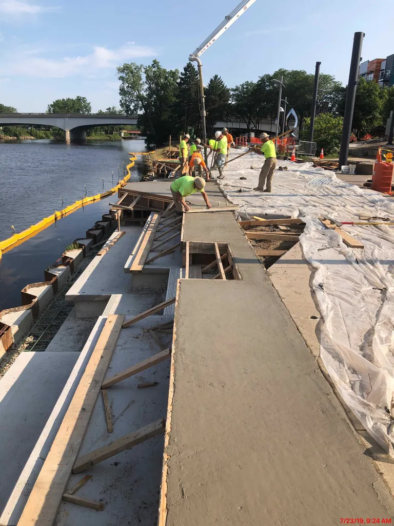 Close up of WIELAND team members working on site