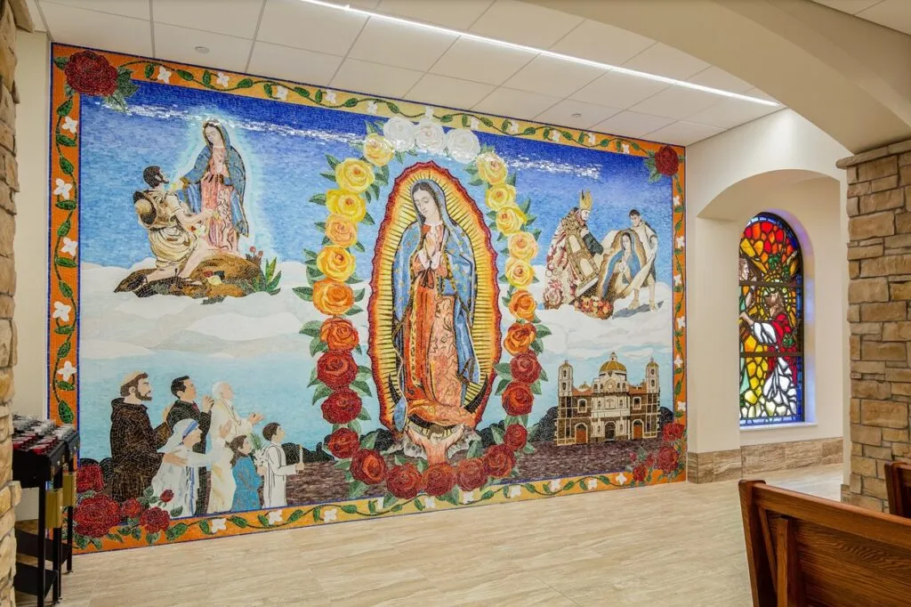 Christ The King Catholic Church mural of Mary