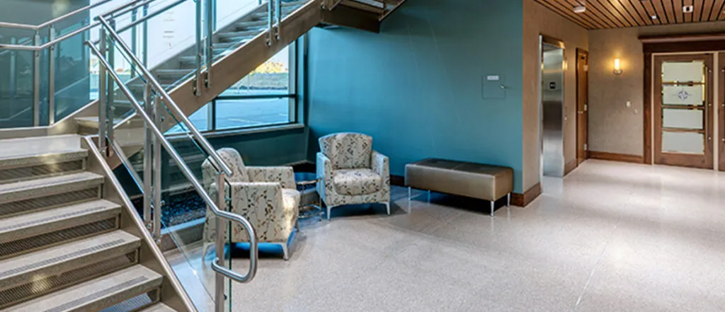 Compass Health Cancer Center stairwell