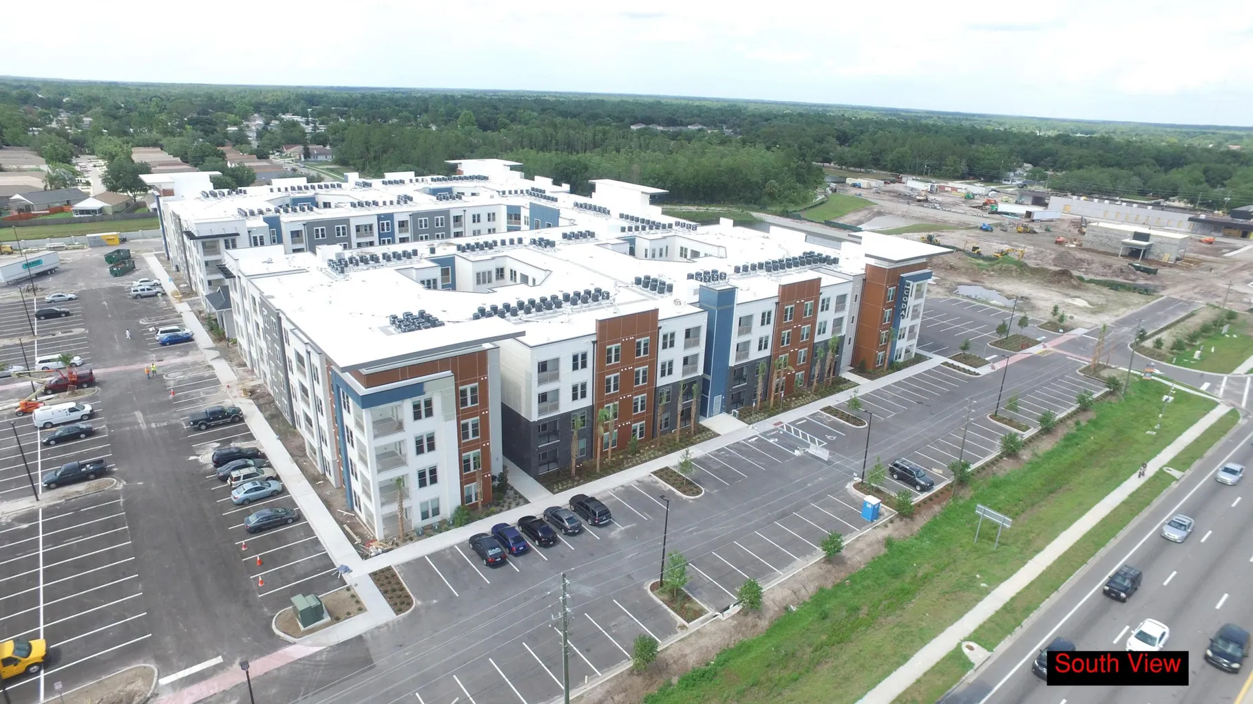 Newly completed apartment complex