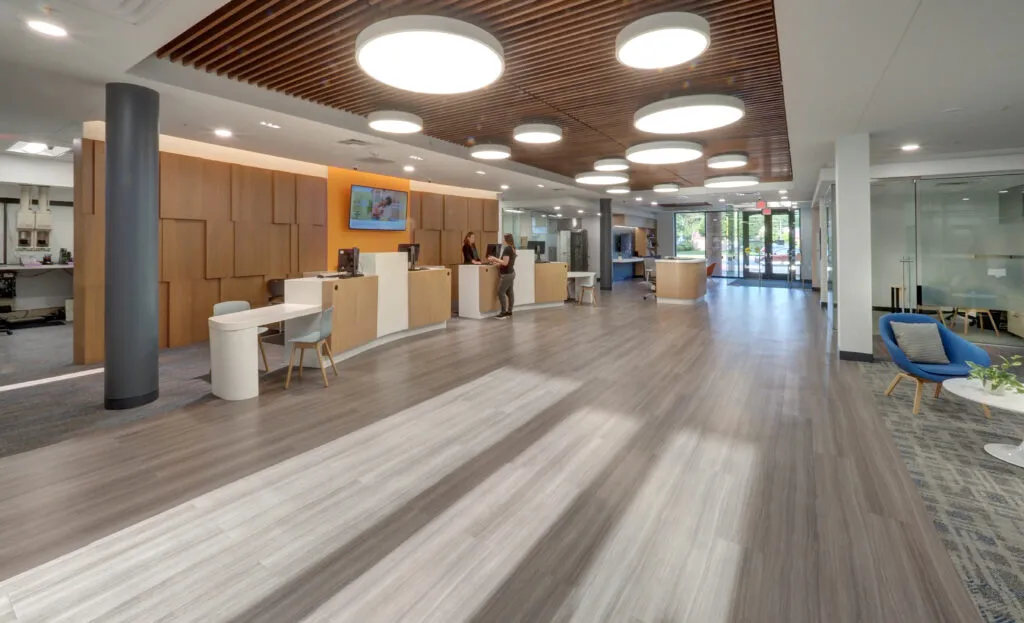 Eaton Community Bank teller counters