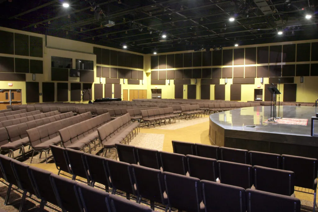 concert stage and chairs