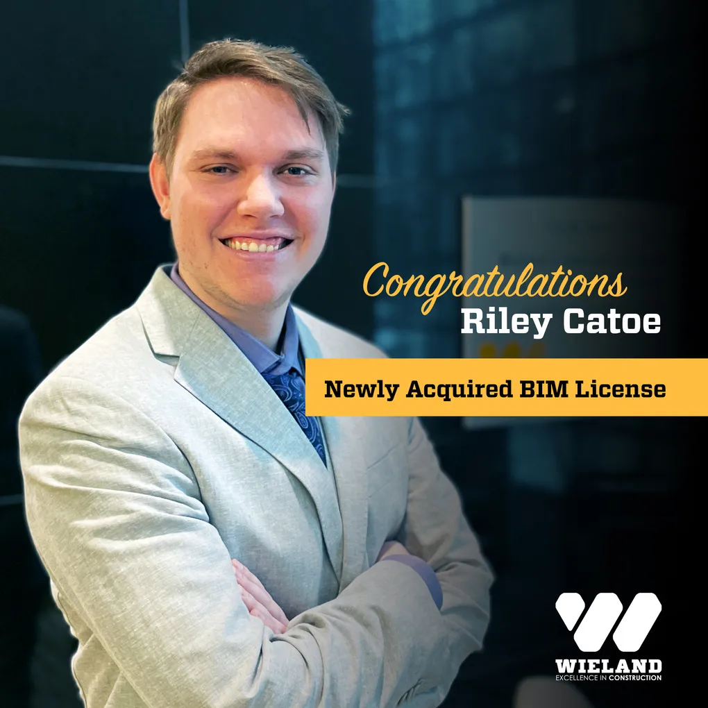 Riley Catoe BIM License congratulations graphic