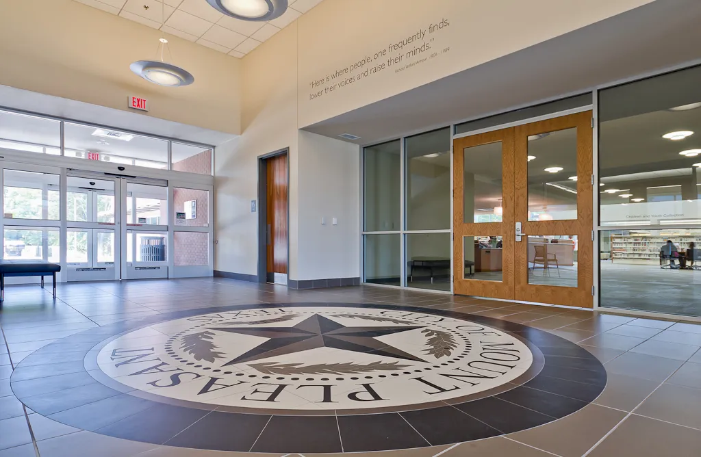 Mt. Pleasant Library interior entrance