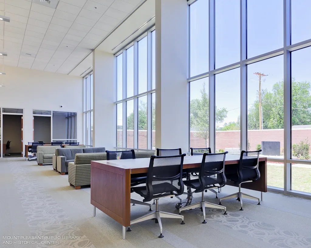 Mt. Pleasant Library and Police Station sitting area