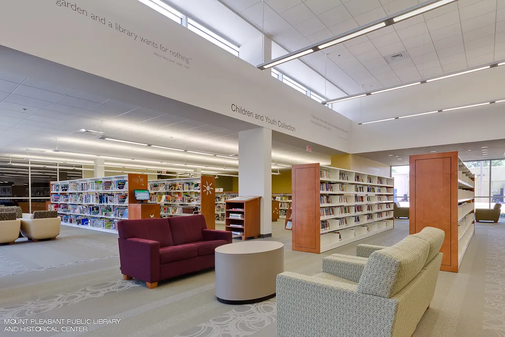 Mt. Pleasant Library stacks