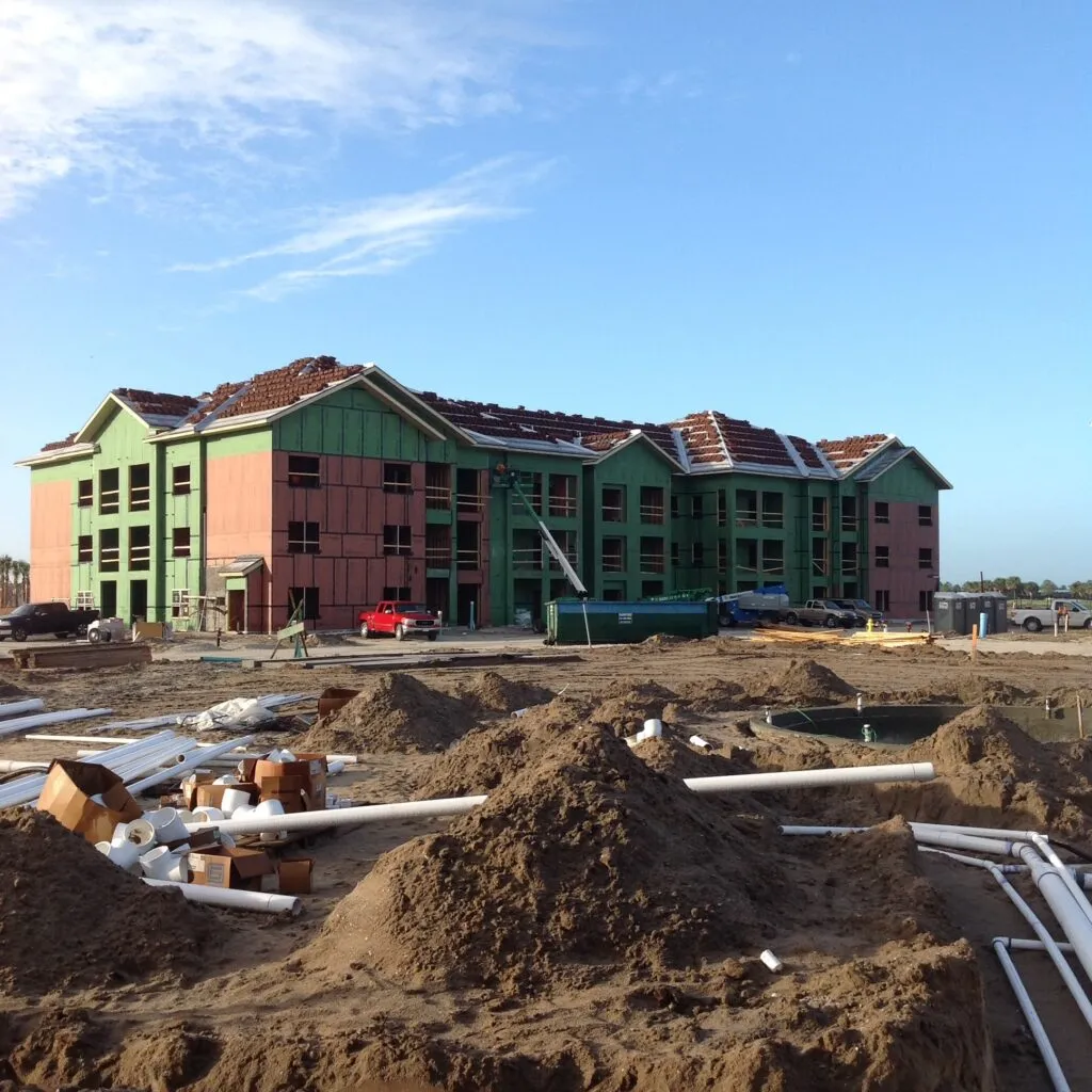 Apartment block build in progress