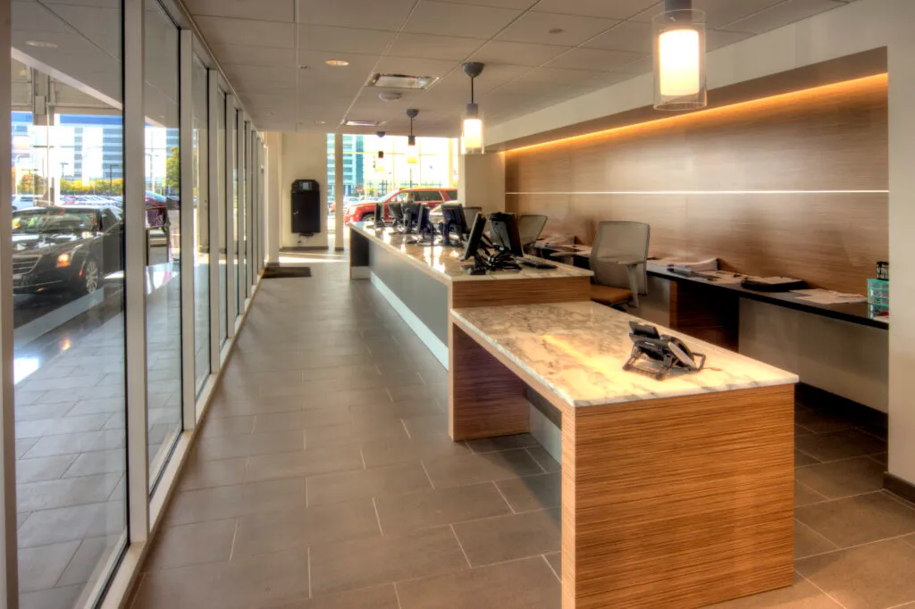 Prestige Cadillac service station front desk