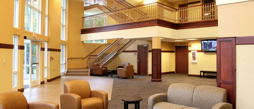 Spring Arbor University Andrews Hall front entrance interior