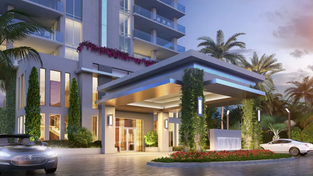 VistaBlue Singer Island front entrance drive