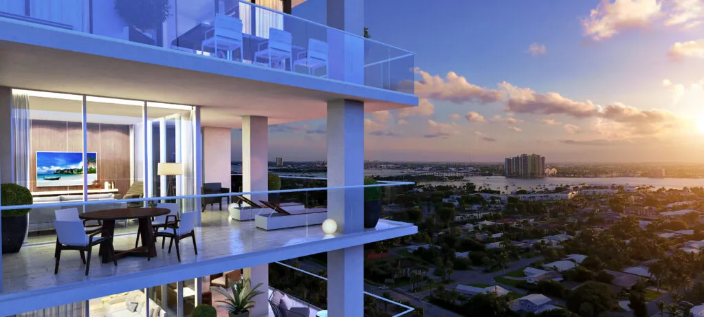 VistaBlue Singer Island patio and view