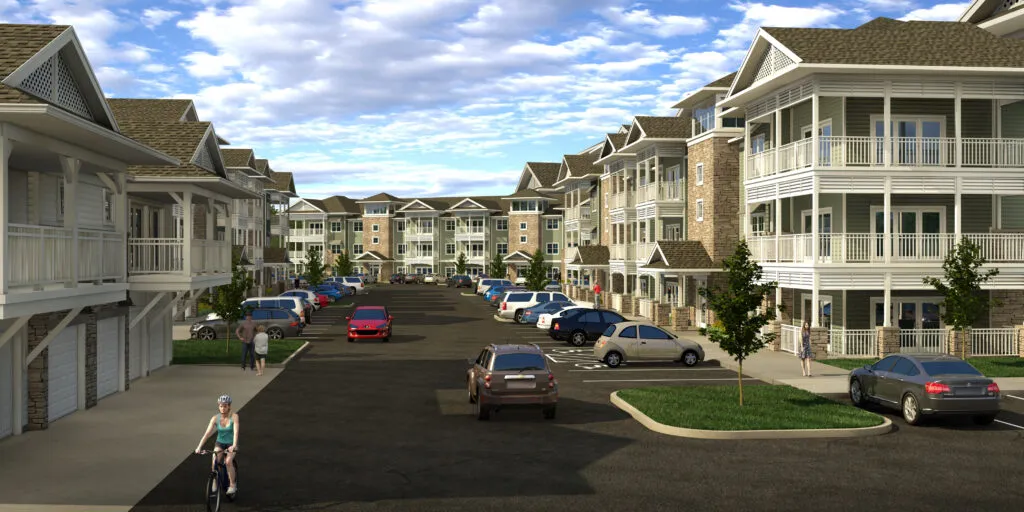 Apartment complex render