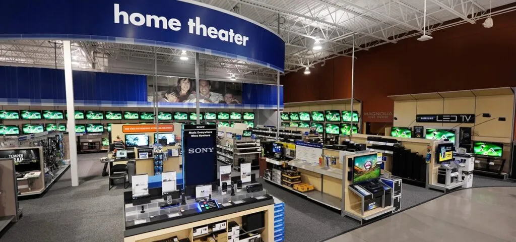 Best Buy home theater area