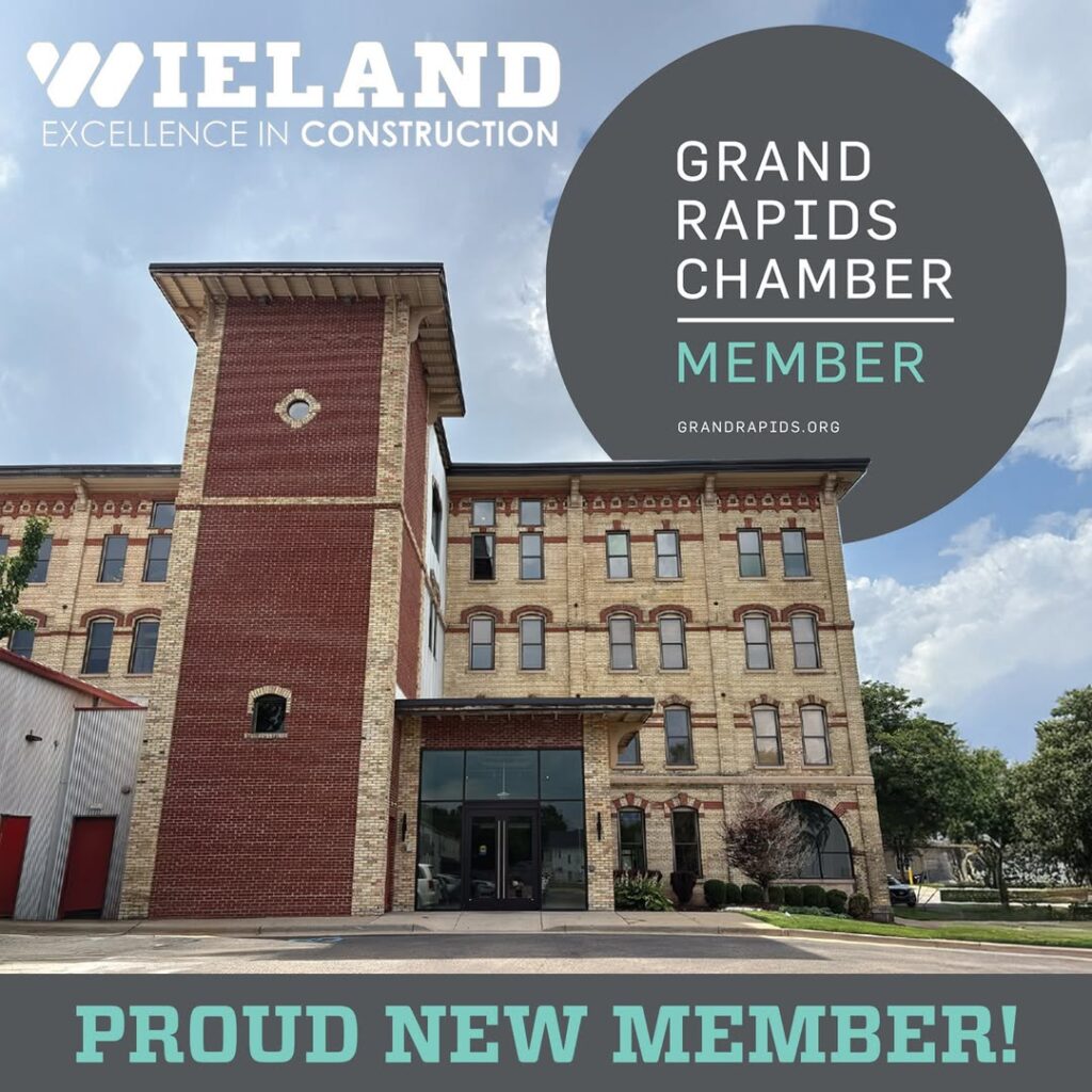 Graphic showing a building highlighting the Grand Rapids Chamber.