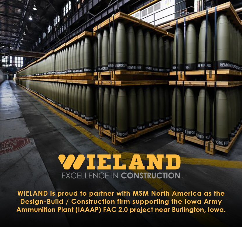 Graphic of defense armaments being constructed.