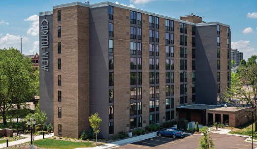 Exterior view of the Capitol View Apartments