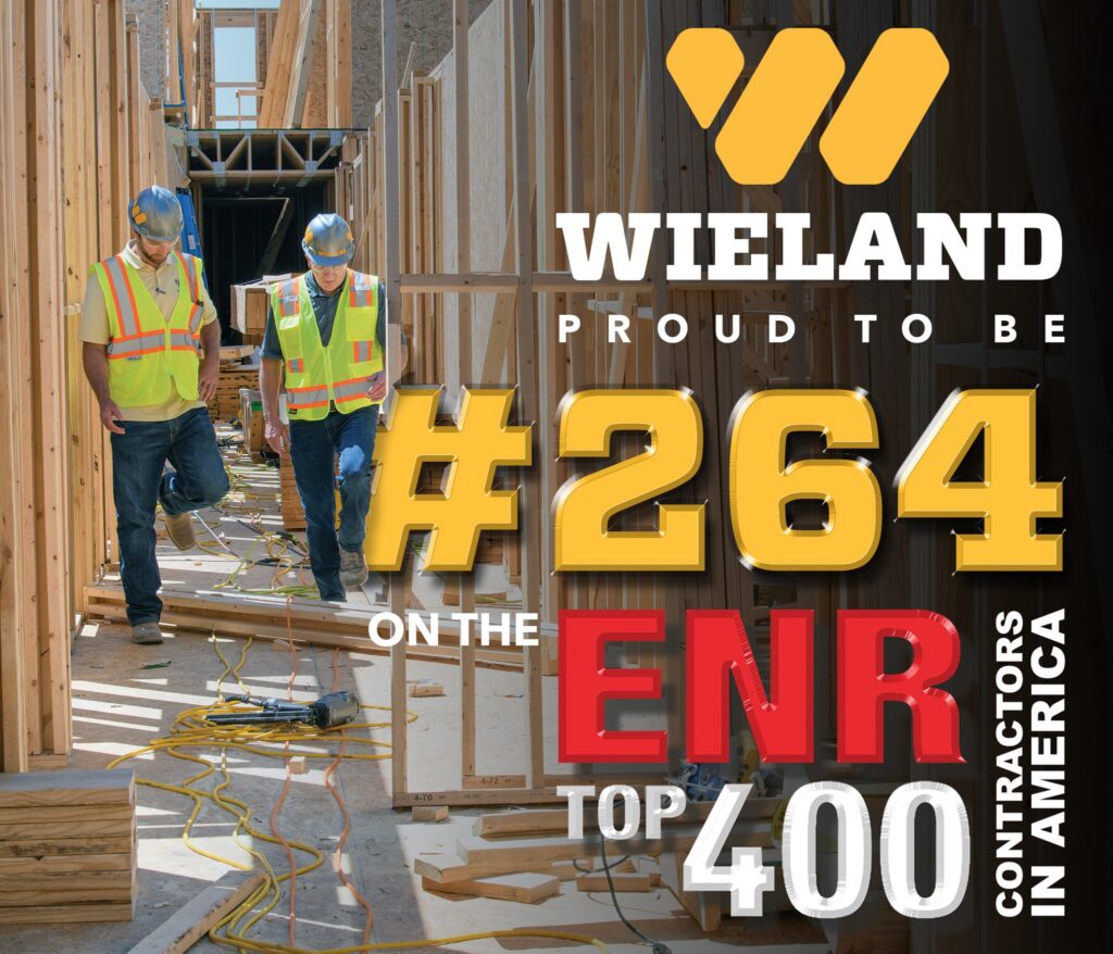 Graphic showing WIELAND's rank among the top contractors in the nation