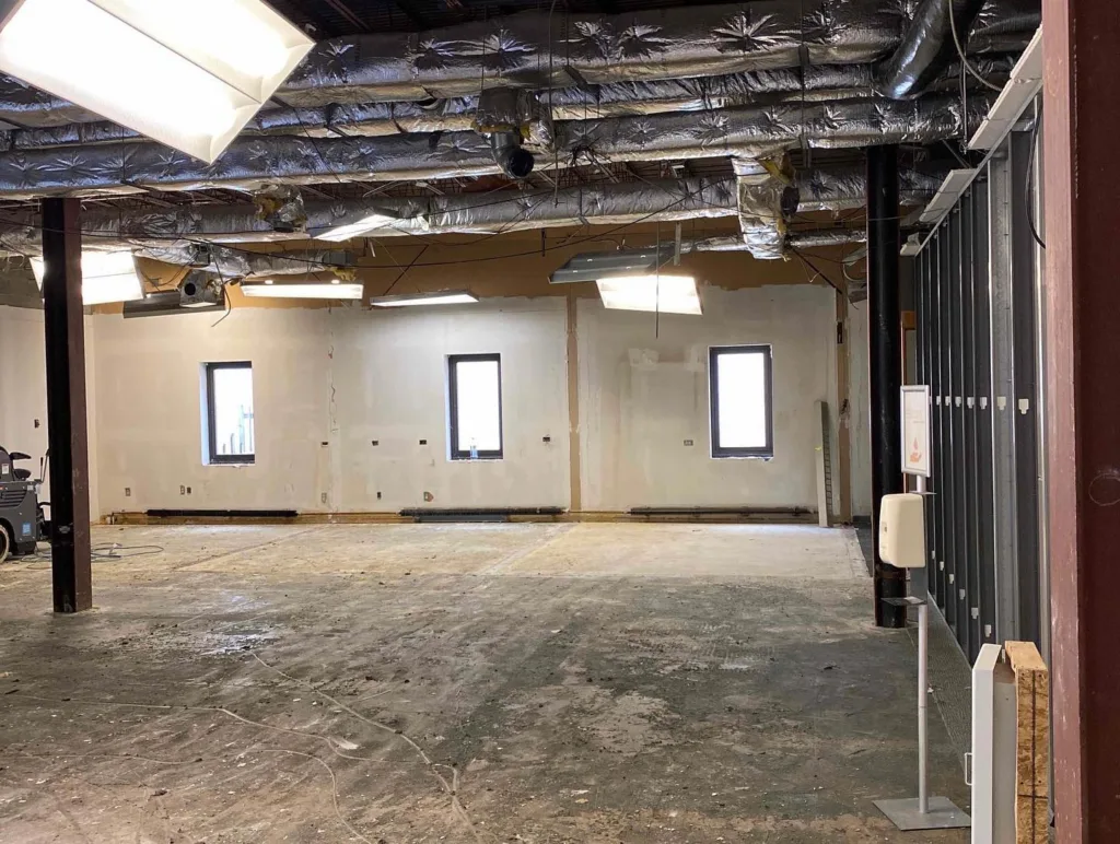Demolition occurring during construction 