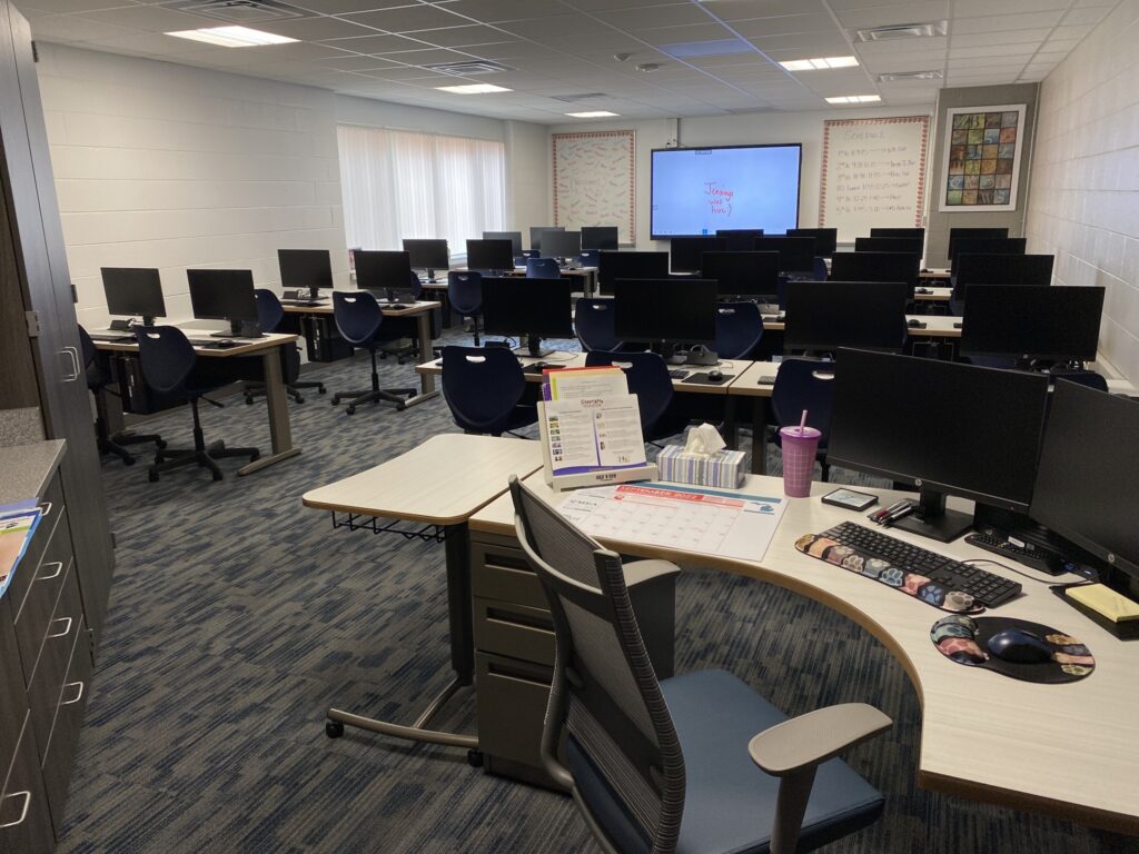 Interior of a renovated classroom at Fulton Schools