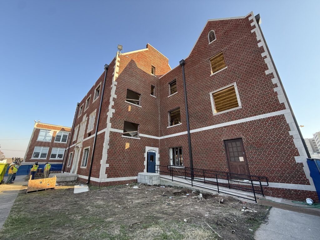 Exterior view of the Jesuit Hall on Loyola College Prep's campus