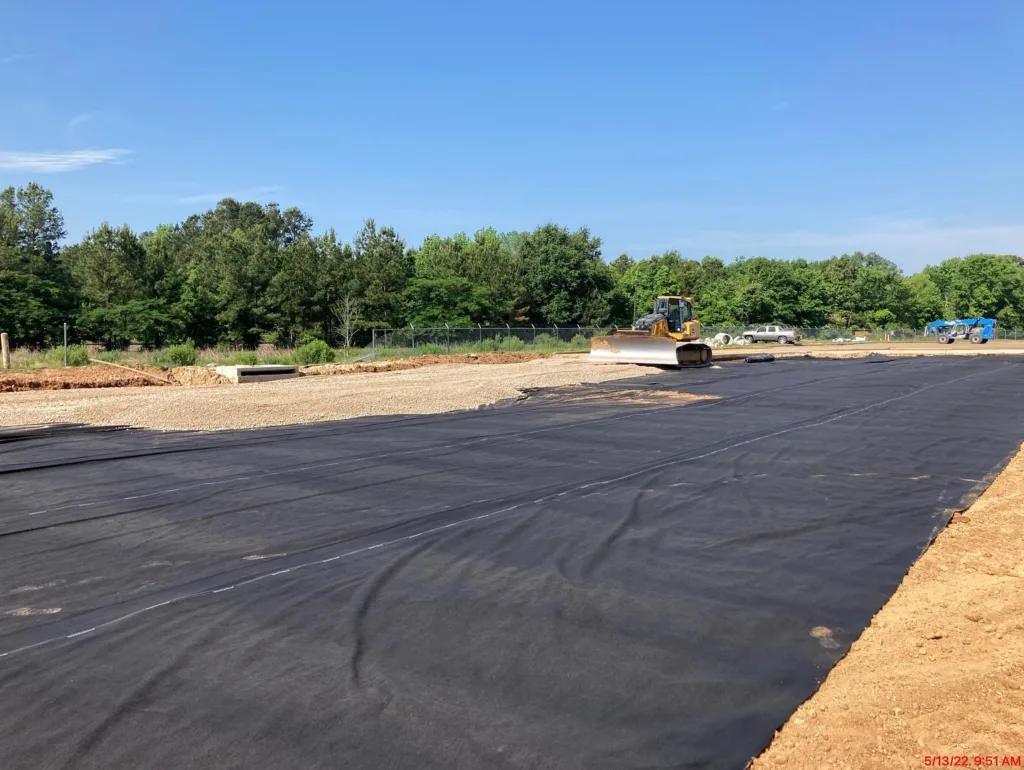 Paving of the parking lot 