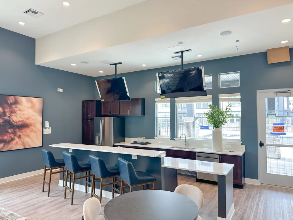Kitchenette located in the leasing office