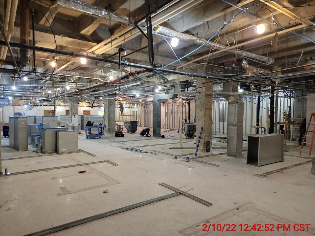 Interior shot of the future surgery rooms