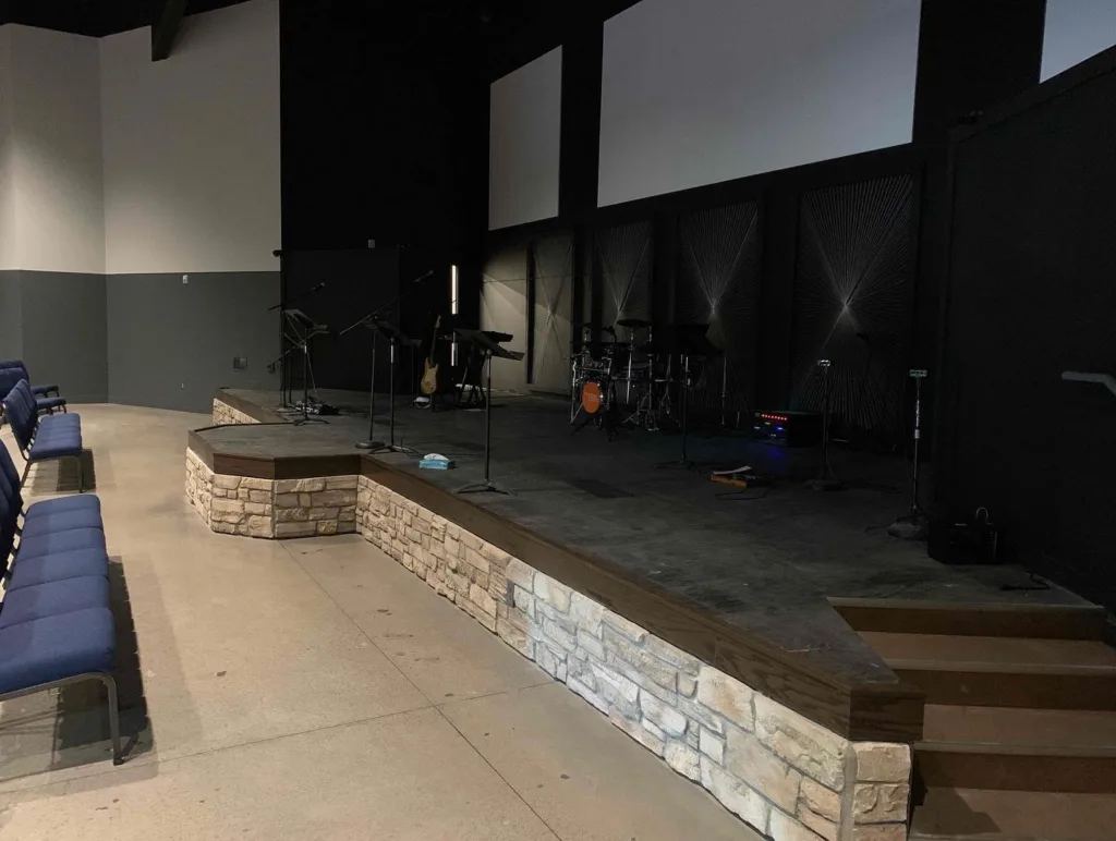 Sanctuary and stage space at Keystone Church 