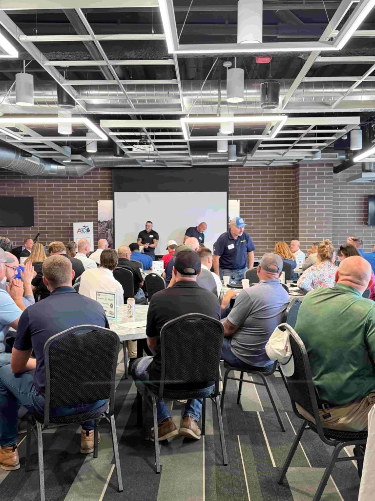 Group gathered for the AGC SHE Safety Conference and NASA award ceremony. 